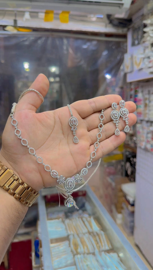Ad (American diomand necklace set) (Ns250)