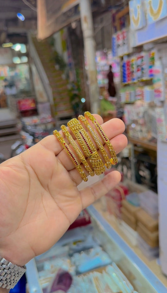 Casting (5pc) bangles set (Very Good quality ) (Bg350)