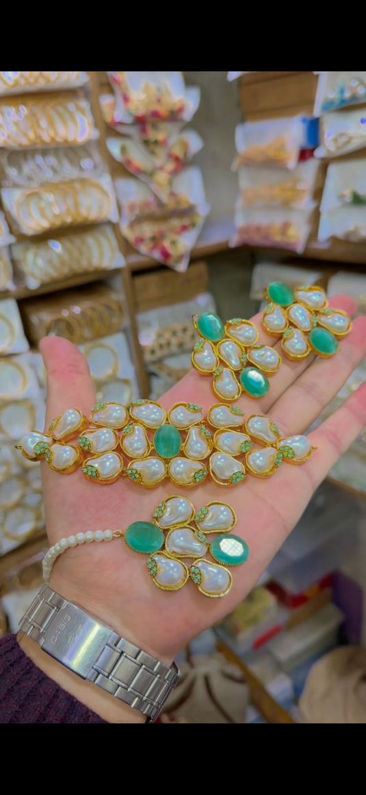 Turkish Mother of Pearl’s chokar set(Cs113)