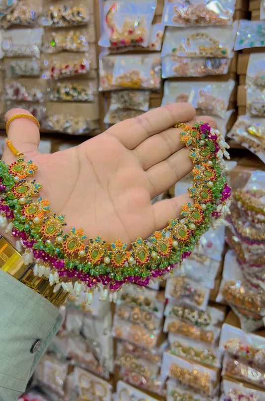 9 ratan Necklace set (Ns133)