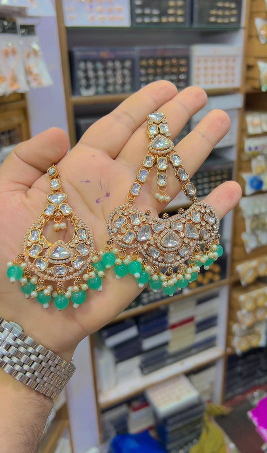 Kundan necklace set With Jhumar (Ns131)