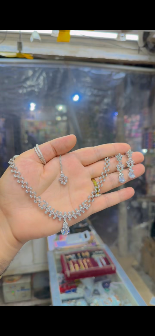One Carrat Ad Necklace set(Ns243)