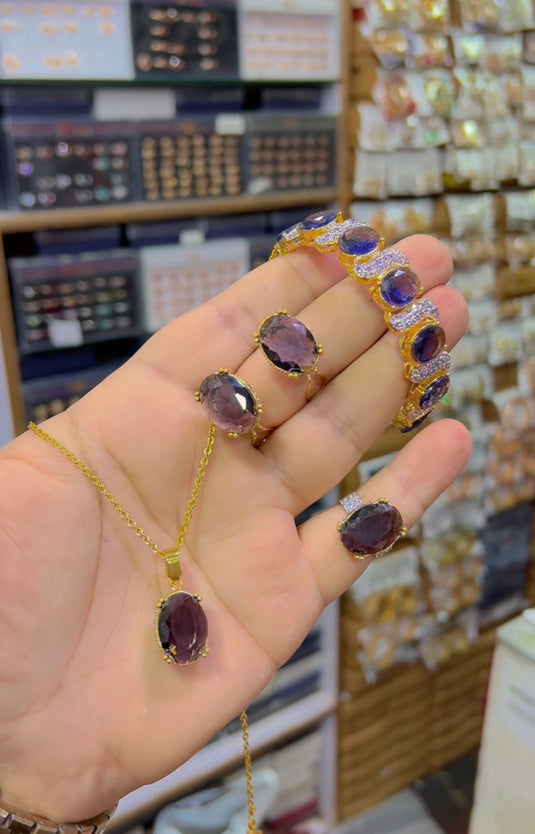 Diomand Cut Zircone stones Combo set (Ls132)