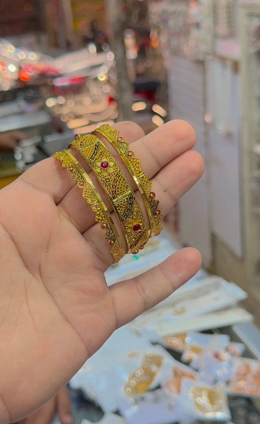 Gold plated (Rp) bangles set (Bg292)