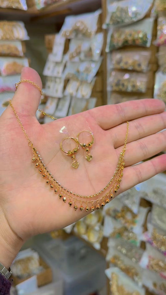 Gold plated Double Layer Locket set(Ls150)