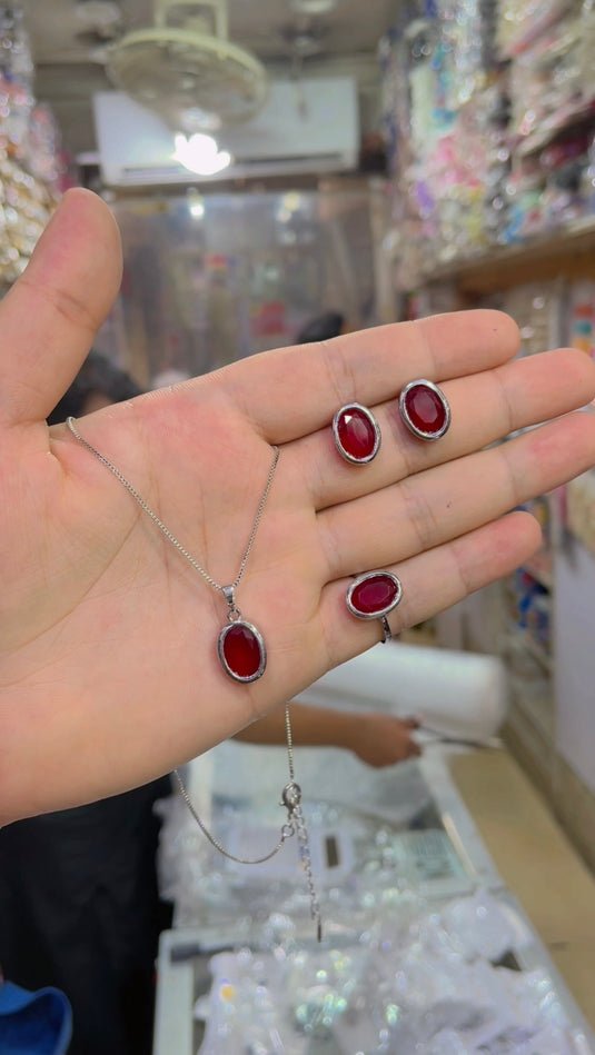 One Carat Locket Set + Ring(Ls084)