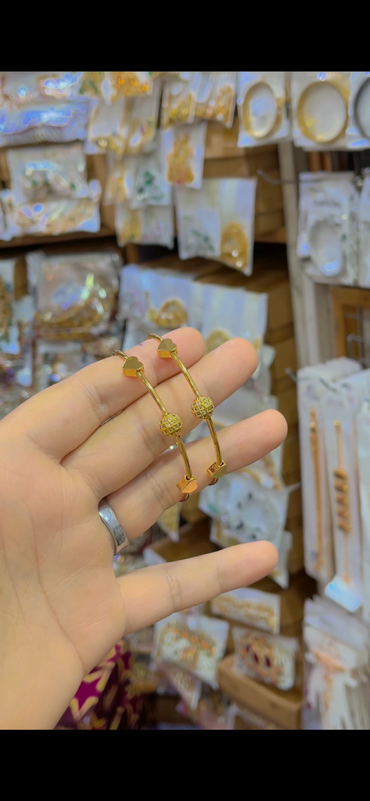 Pair of Gold plated Braceletes(Bs036)