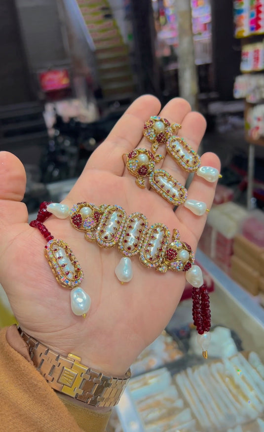 Turkish Mother of Pearl Chokar set (Cs116)