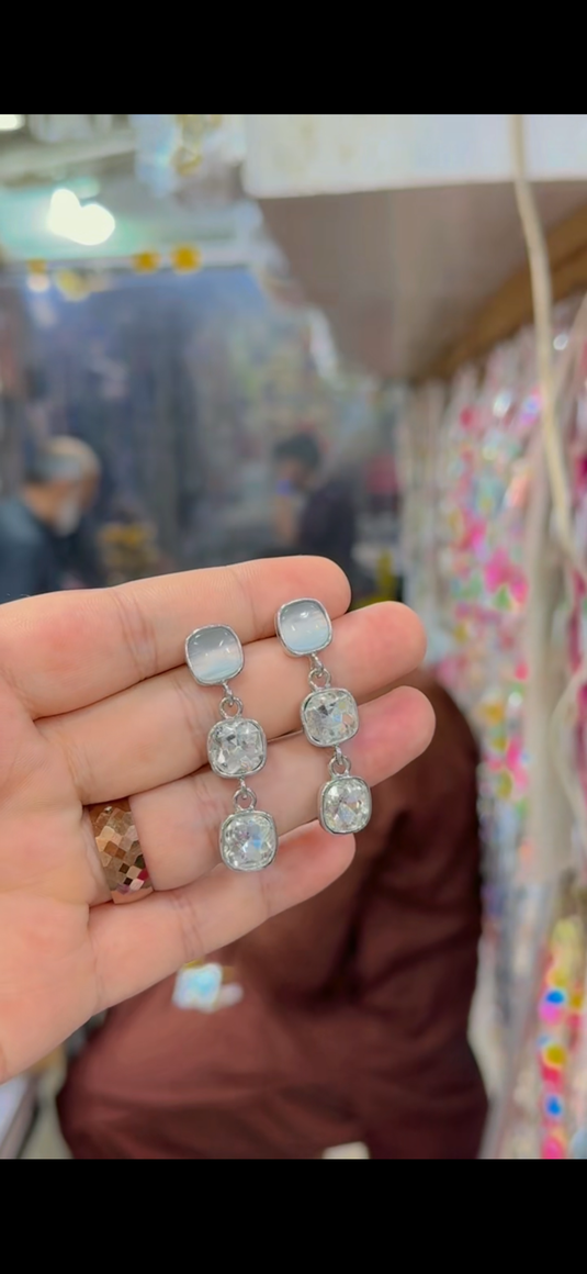 Doublet Stone Earrings(Er177)