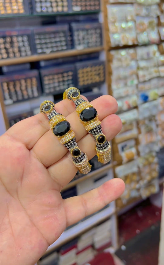 Zircone openable sona polish bangles (Bg163)