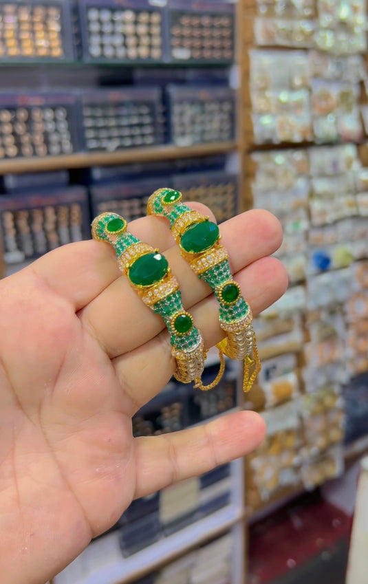 Zircone openable sona polish bangles (Bg163)