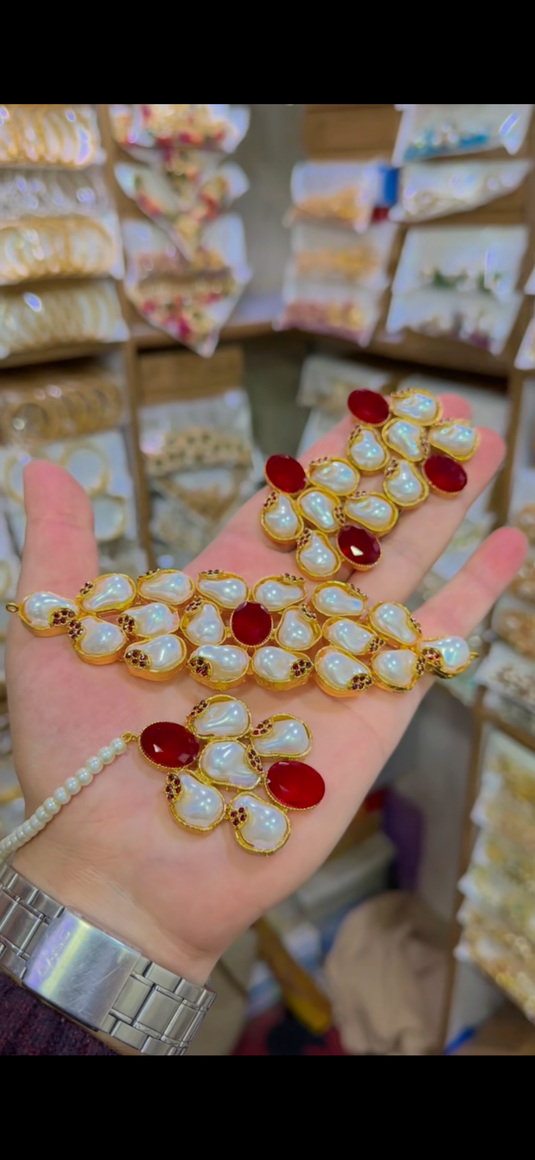 Turkish Mother of Pearl’s chokar set(Cs113)