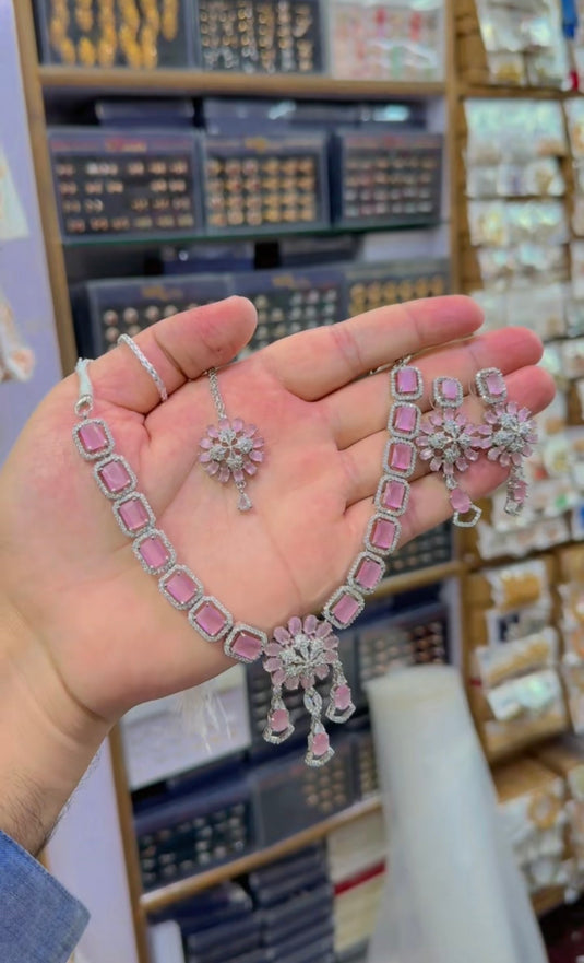 One Carrat Ad Zircone Necklace set(Ns149)