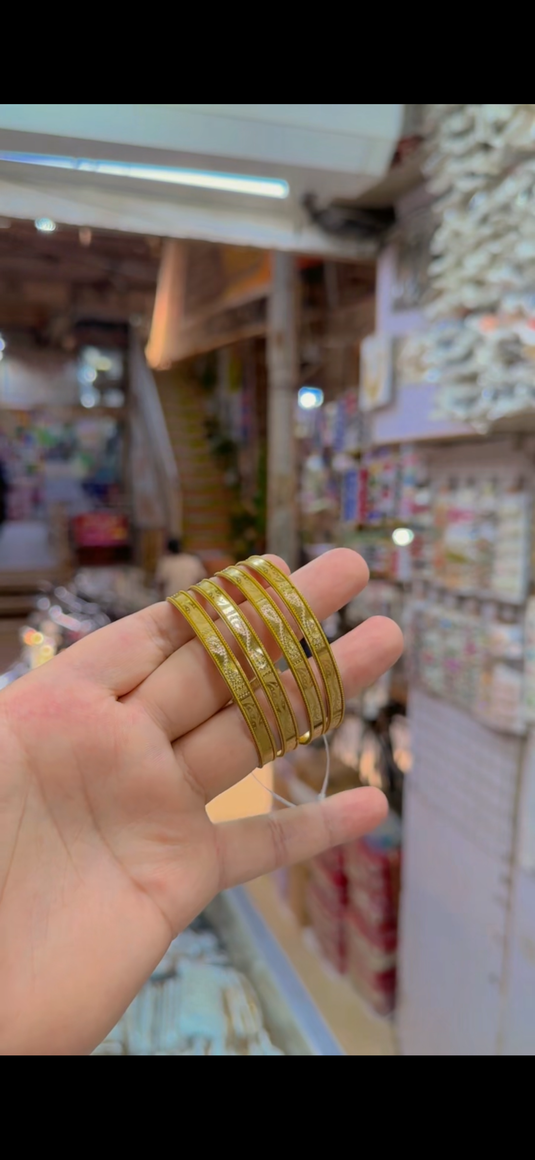 Gold plated Printed Bangles(Bg290)