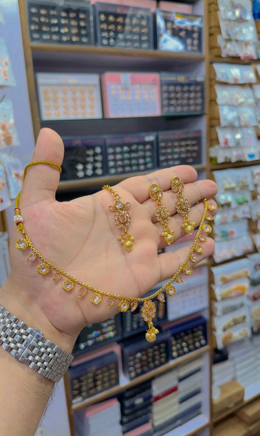 Rajwari Zircone necklace set (Ns200)