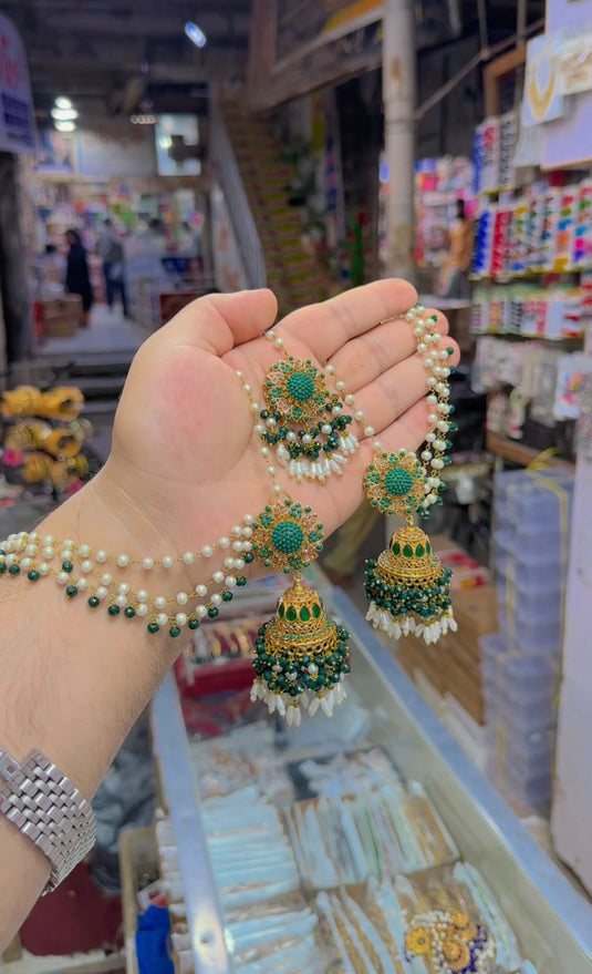 Bahobali Jhumkay + bindiya (Bk33)