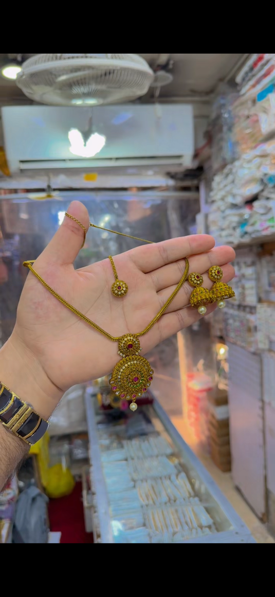 Real South Indian Necklace set(Ns224)