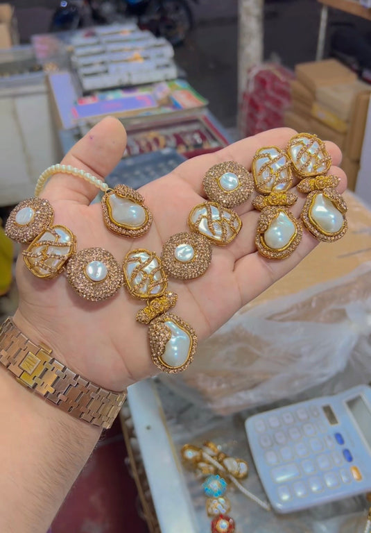 Turkish (Mother Of pearl)necklace set (Ns127)