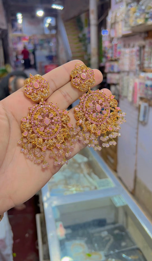 3D zircine Stones Earrings (Er100)