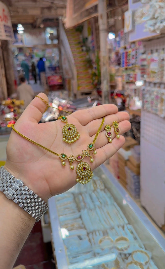 South indian necklace set (Ns214) Very high quality