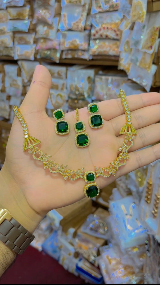 One Carrat Ad Zircone Necklace Set(Ns084)