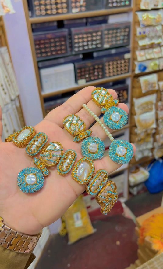 Turkish Necklace set(Mother of Pearl’s) (Ns93)