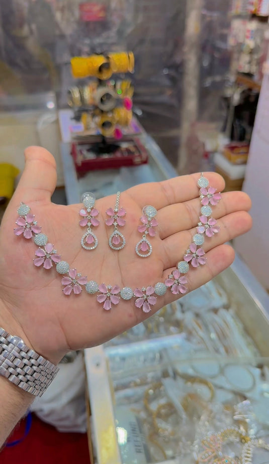 Ad american diomand necklace set (Ns240) very Good quality