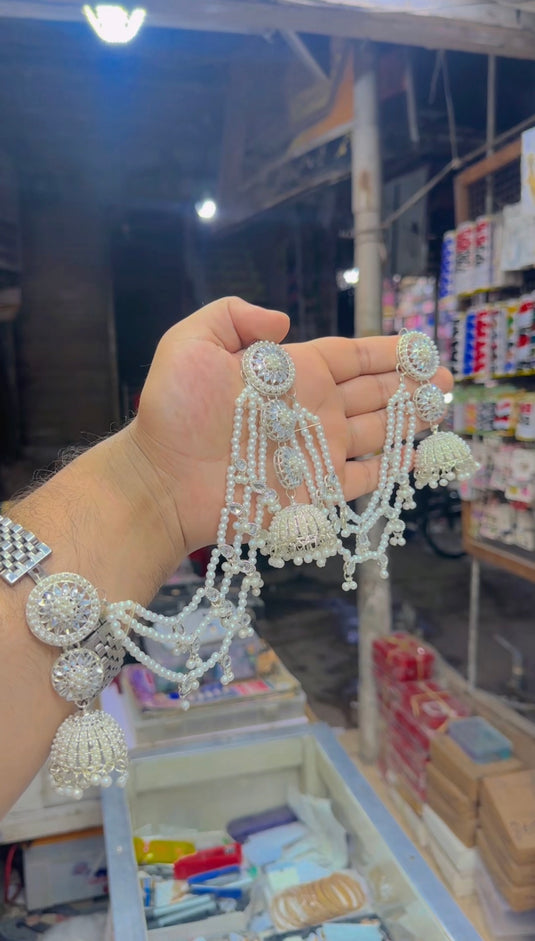 Kundan sharay earrings with  back Jura style (Er185)