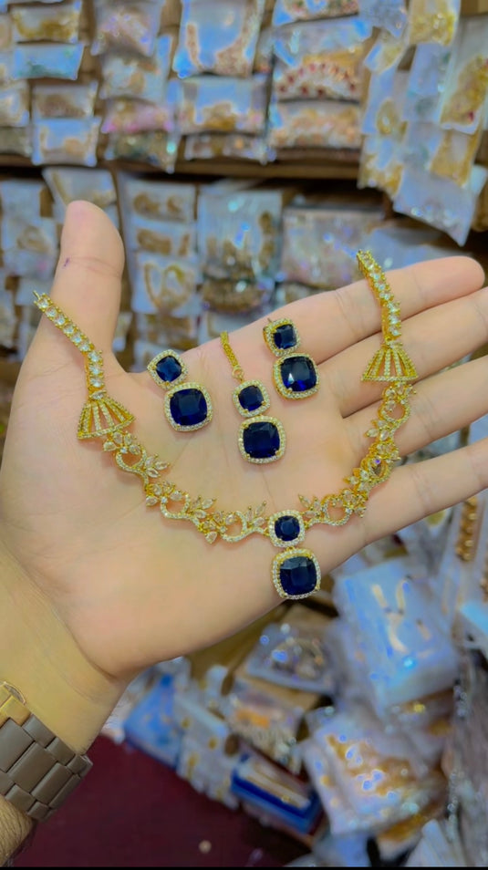 One Carrat Ad Zircone Necklace Set(Ns084)