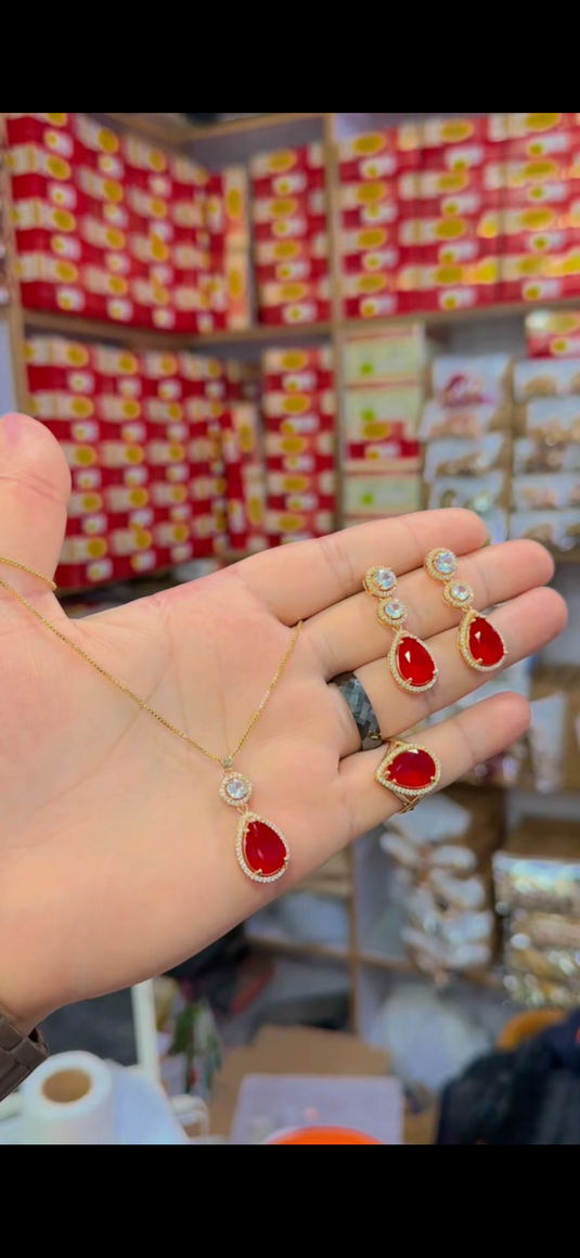 One Carrat Locket set+Ring(Ls167)