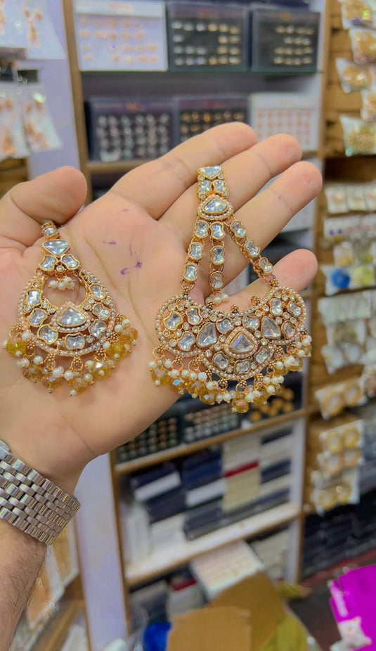 Kundan necklace set With Jhumar (Ns131)