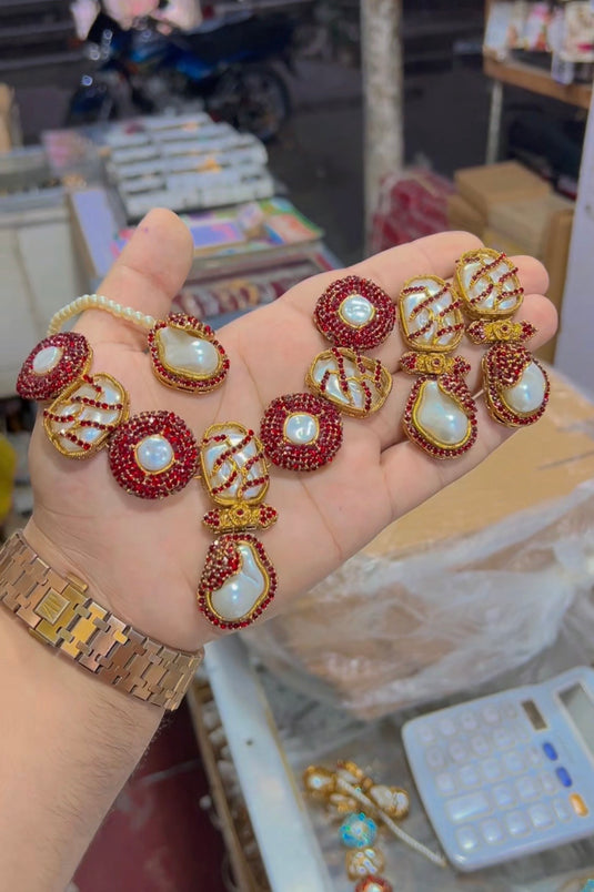 Turkish (Mother Of pearl)necklace set (Ns127)