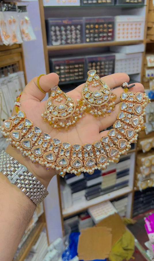 Kundan necklace set With Jhumar (Ns131)