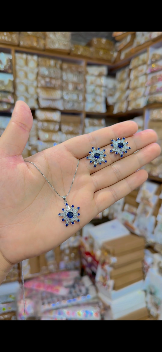 Zircone One Carrat Locket set(Ls123)