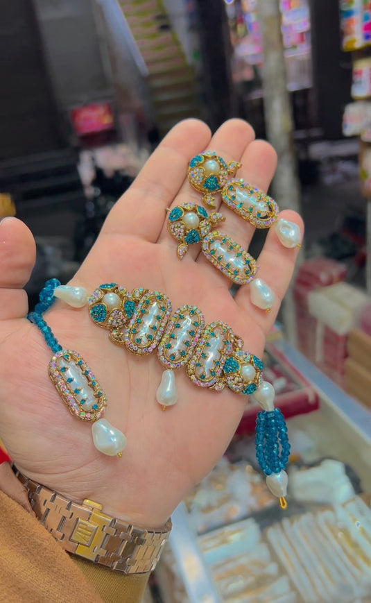 Turkish Mother of Pearl Chokar set (Cs116)