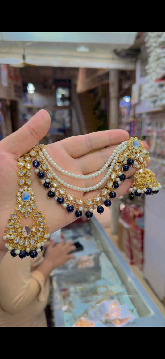 Kundan Bindiya with Saharay wali jhumki(Er166)