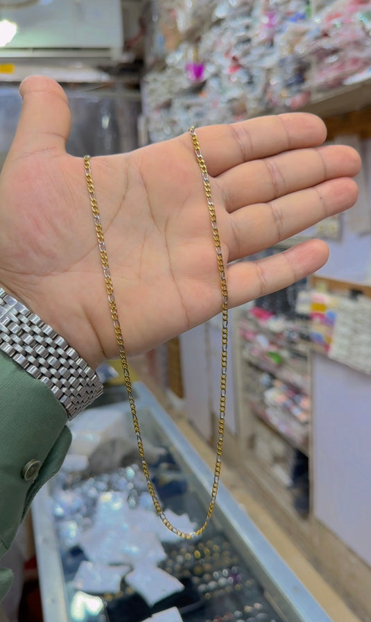 Steeliness steel white gold chain (Lc147)