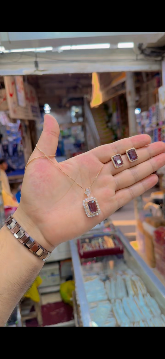 One Carrat Locket set(Ls223)
