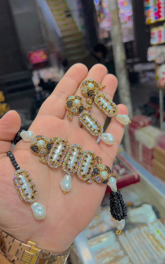 Turkish Mother of Pearl Chokar set (Cs116)