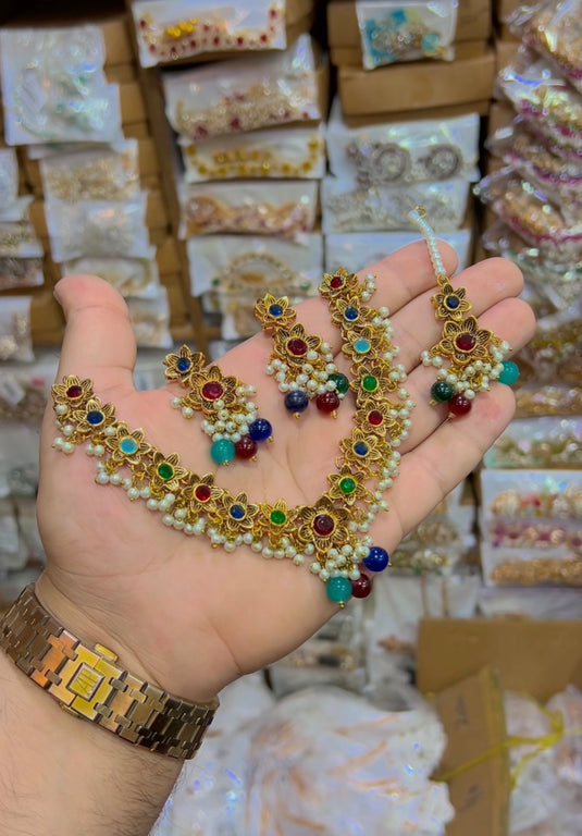Rajwari style necklace set (Ns128)