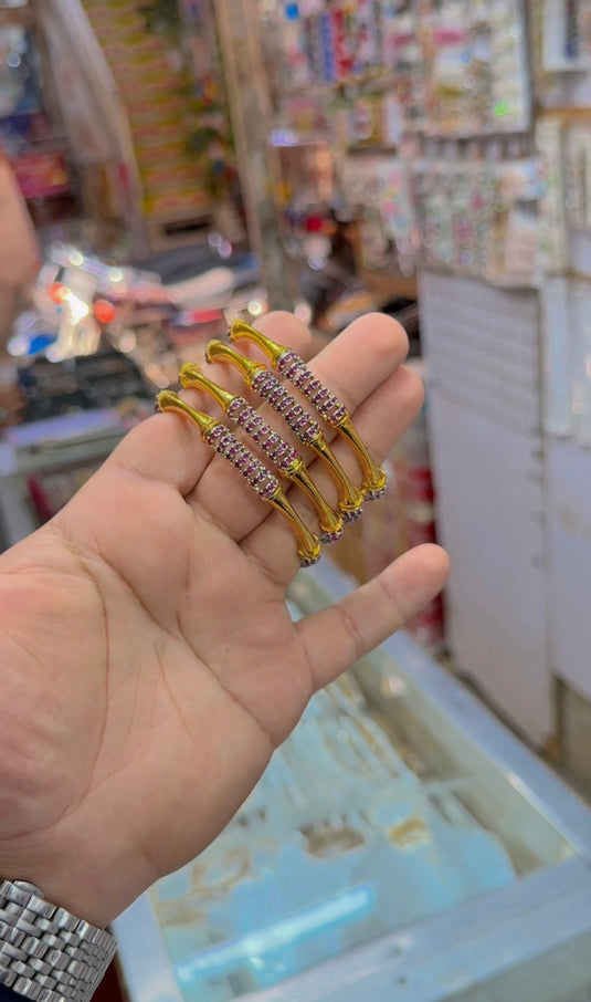 Gold plated bangles (Bg294)