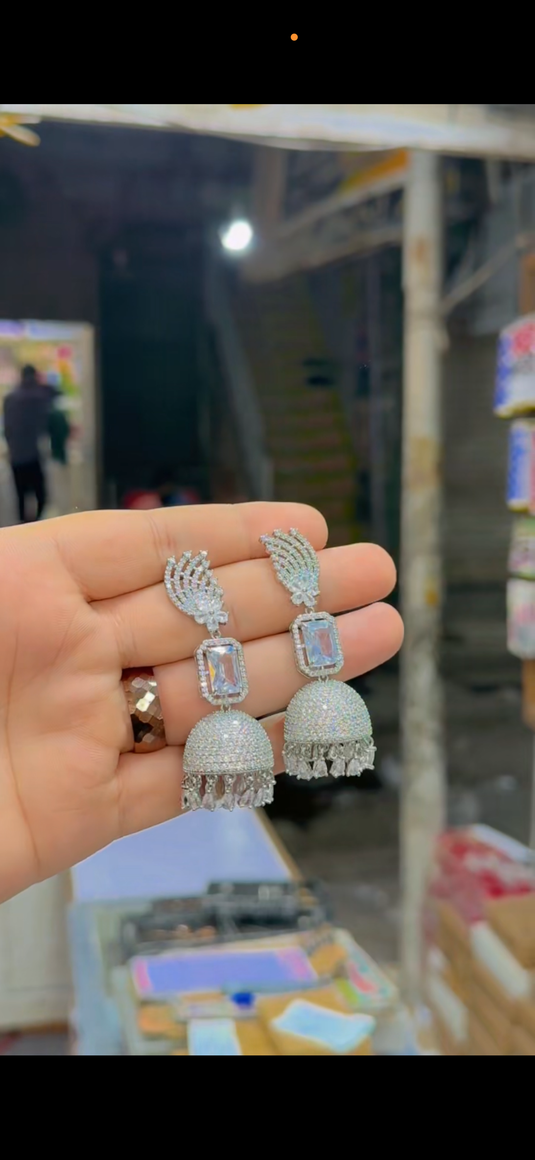 One Carrat AD Jhumka(American Diamond 💎) (Er311)