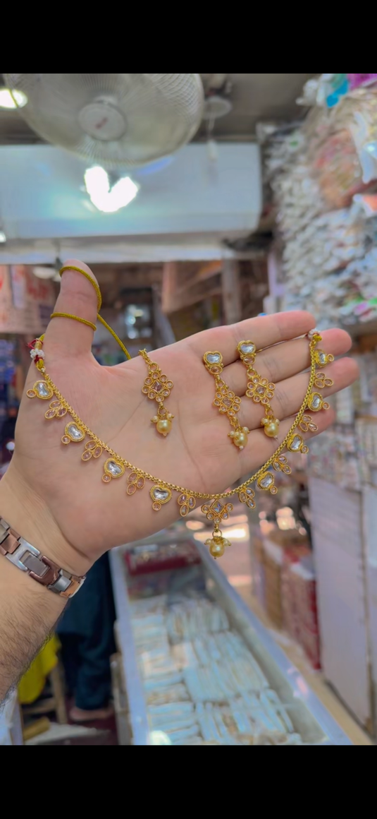 Indian Polki necklace set(Ns213)