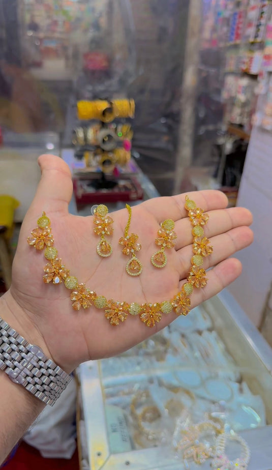 Ad american diomand necklace set (Ns240) very Good quality