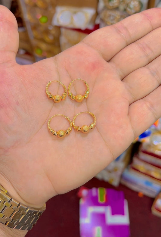 Gold plated bali (2 pair) Db022