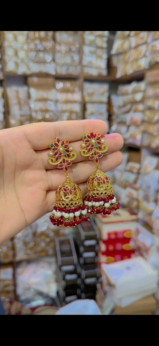 Real Sona Polish Jhumka (Er95)