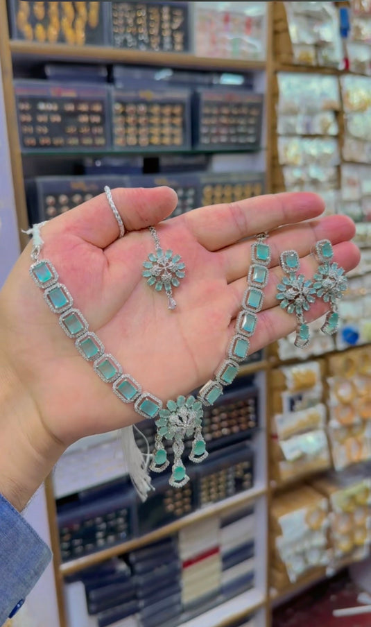 One Carrat Ad Zircone Necklace set(Ns149)