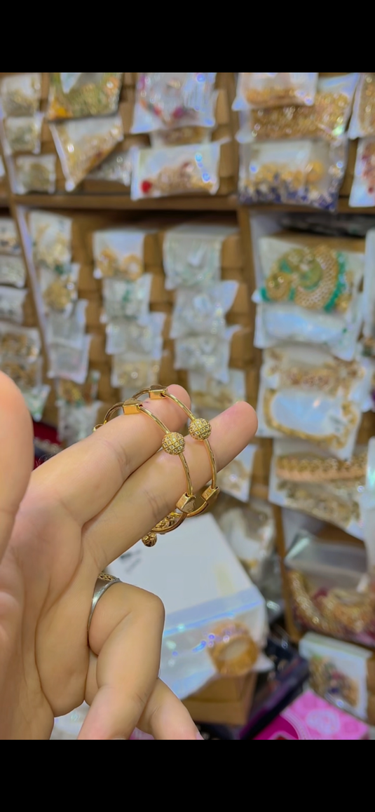 Gold plated baby bangles(Bs035)