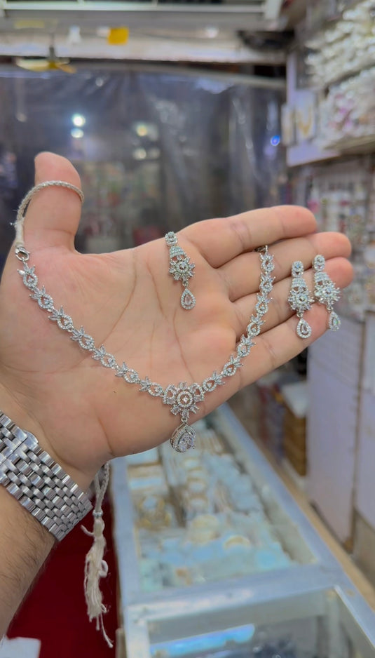 Ad american diomand necklace set (Ns242)