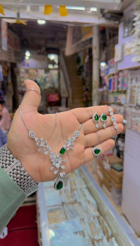 1 carat 3d (Ad) necklace set (Ns360)